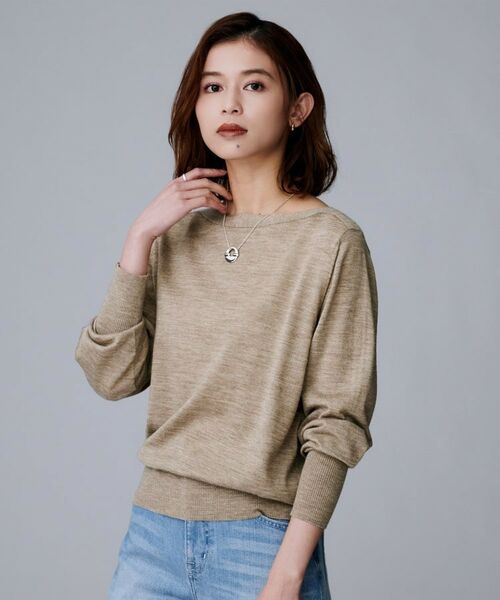 UNTITLED / アンタイトル ニット・セーター | 【アンサンブル可/薄手/オフィス】シルクウールカシミヤ ドルマンスリーブニット | 詳細14