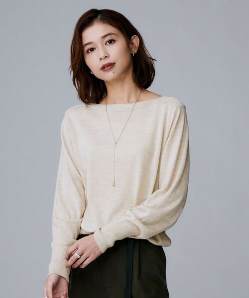 UNTITLED / アンタイトル ニット・セーター | 【アンサンブル可/薄手/オフィス】シルクウールカシミヤ ドルマンスリーブニット | 詳細17