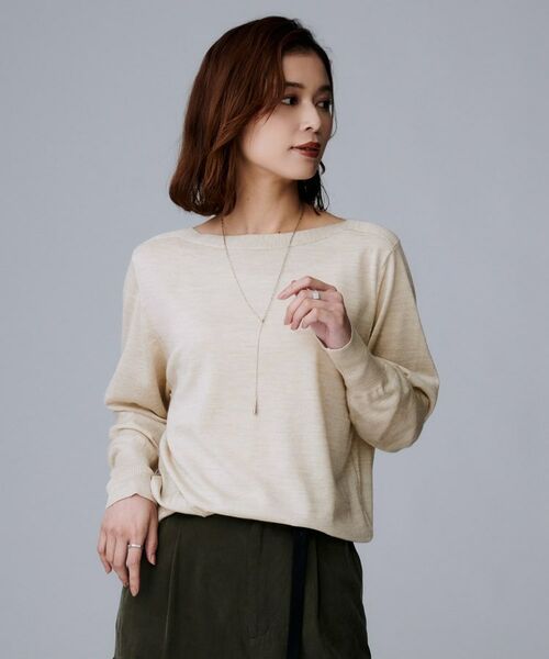 UNTITLED / アンタイトル ニット・セーター | 【アンサンブル可/薄手/オフィス】シルクウールカシミヤ ドルマンスリーブニット | 詳細18