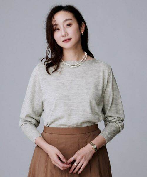 UNTITLED / アンタイトル ニット・セーター | 【アンサンブル可/薄手/オフィス】シルクウールカシミヤ ドルマンスリーブニット | 詳細2