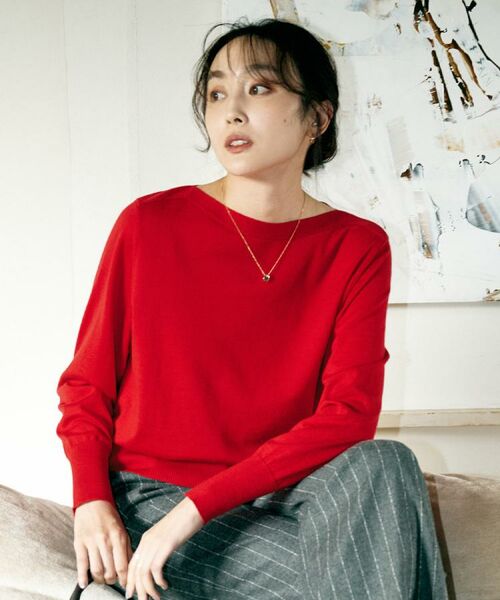 UNTITLED / アンタイトル ニット・セーター | 【アンサンブル可/薄手/オフィス】シルクウールカシミヤ ドルマンスリーブニット | 詳細23