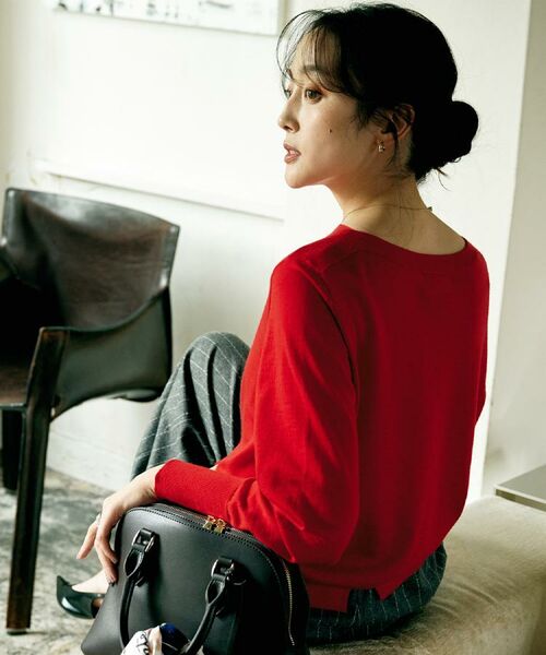 UNTITLED / アンタイトル ニット・セーター | 【アンサンブル可/薄手/オフィス】シルクウールカシミヤ ドルマンスリーブニット | 詳細24