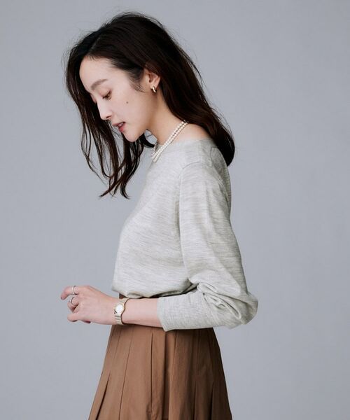 UNTITLED / アンタイトル ニット・セーター | 【アンサンブル可/薄手/オフィス】シルクウールカシミヤ ドルマンスリーブニット | 詳細3
