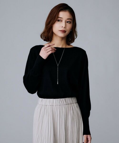 UNTITLED / アンタイトル ニット・セーター | 【アンサンブル可/薄手/オフィス】シルクウールカシミヤ ドルマンスリーブニット | 詳細6