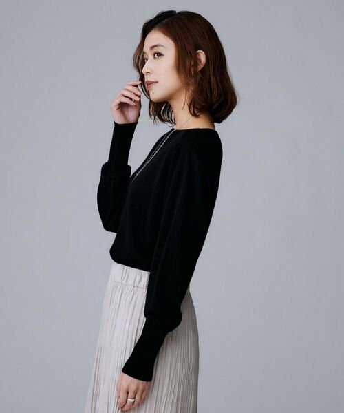UNTITLED / アンタイトル ニット・セーター | 【アンサンブル可/薄手/オフィス】シルクウールカシミヤ ドルマンスリーブニット | 詳細7