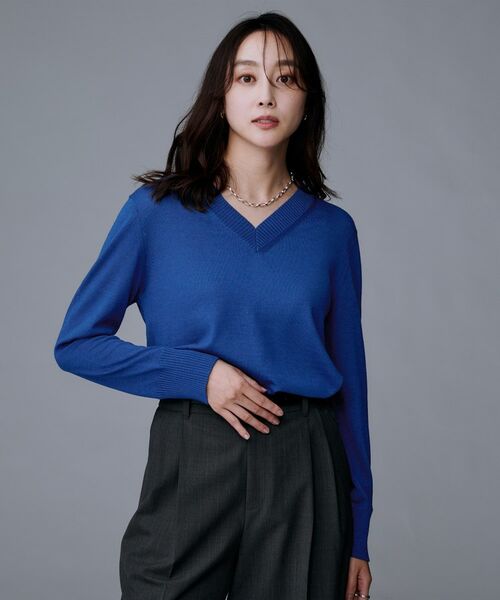 UNTITLED / アンタイトル ニット・セーター | 【洗える/きれいめ】Vネックプルオーバーニット | 詳細15