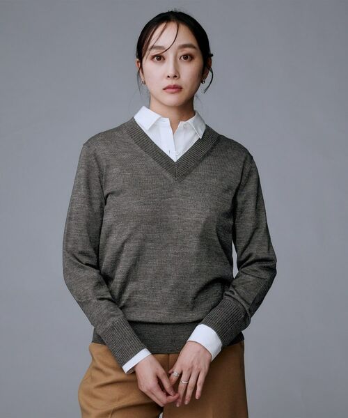 UNTITLED / アンタイトル ニット・セーター | 【洗える/きれいめ】Vネックプルオーバーニット | 詳細3