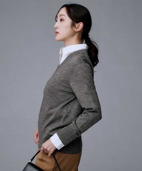 UNTITLED / アンタイトル ニット・セーター | 【洗える/きれいめ】Vネックプルオーバーニット | 詳細4