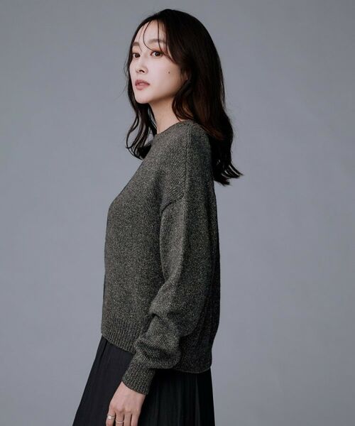 UNTITLED / アンタイトル ニット・セーター | 【セットアップ可能/ゆったりサイズ】ラメニットプルオーバー | 詳細12
