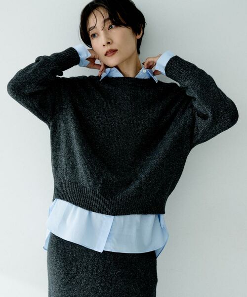 UNTITLED / アンタイトル ニット・セーター | 【セットアップ可能/ゆったりサイズ】ラメニットプルオーバー | 詳細8