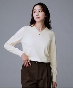 UNTITLED / アンタイトル ニット・セーター | 【洗える/ウール100%】Vネックウールニット