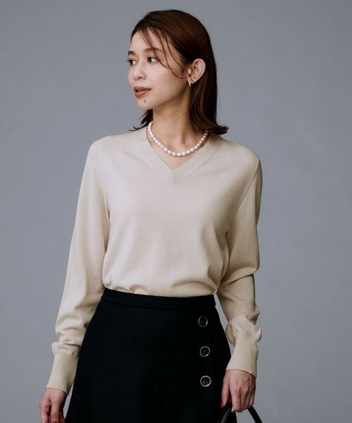 UNTITLED / アンタイトル ニット・セーター | 【洗える/ウール100%】Vネックウールニット | 詳細20