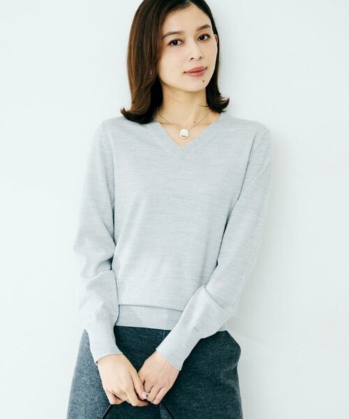 UNTITLED / アンタイトル ニット・セーター | 【洗える/ウール100%】Vネックウールニット | 詳細6