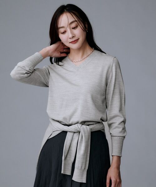 UNTITLED / アンタイトル ニット・セーター | 【洗える/ウール100%】Vネックウールニット | 詳細8