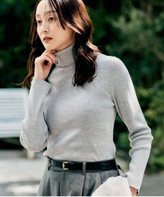 UNTITLED / アンタイトル ニット・セーター | 【洗える/アンサンブル可能/ウール100%】リブタートルネックウールニット