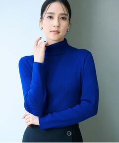 UNTITLED / アンタイトル ニット・セーター | 【洗える/アンサンブル可能/ウール100%】リブタートルネックウールニット