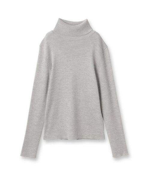 UNTITLED / アンタイトル ニット・セーター | 【洗える/アンサンブル可能/ウール100%】リブタートルネックウールニット | 詳細1