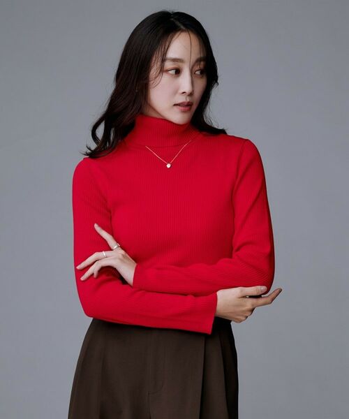 UNTITLED / アンタイトル ニット・セーター | 【洗える/アンサンブル可能/ウール100%】リブタートルネックウールニット | 詳細21