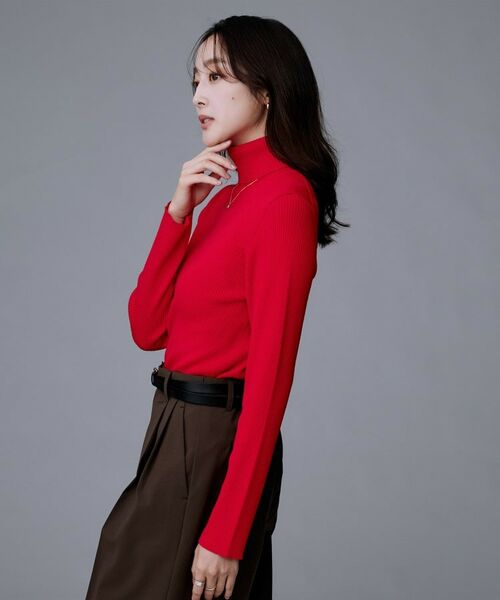 UNTITLED / アンタイトル ニット・セーター | 【洗える/アンサンブル可能/ウール100%】リブタートルネックウールニット | 詳細22