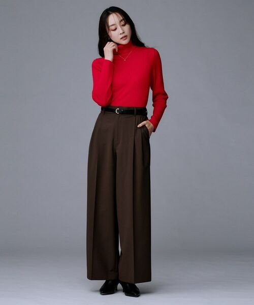 UNTITLED / アンタイトル ニット・セーター | 【洗える/アンサンブル可能/ウール100%】リブタートルネックウールニット | 詳細23