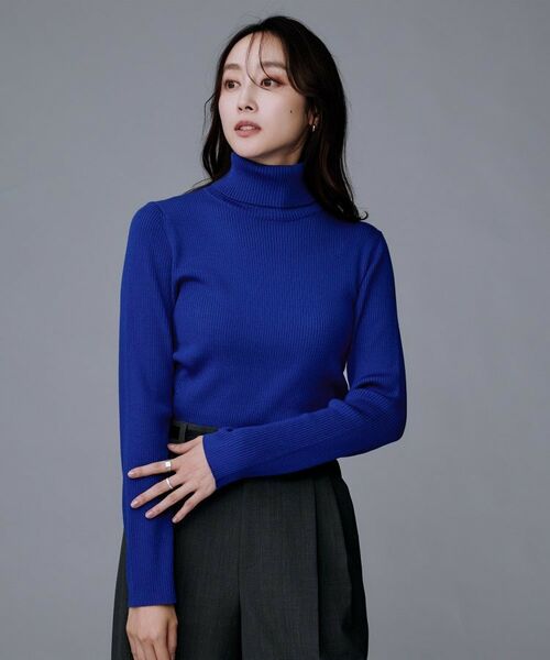 UNTITLED / アンタイトル ニット・セーター | 【洗える/アンサンブル可能/ウール100%】リブタートルネックウールニット | 詳細24