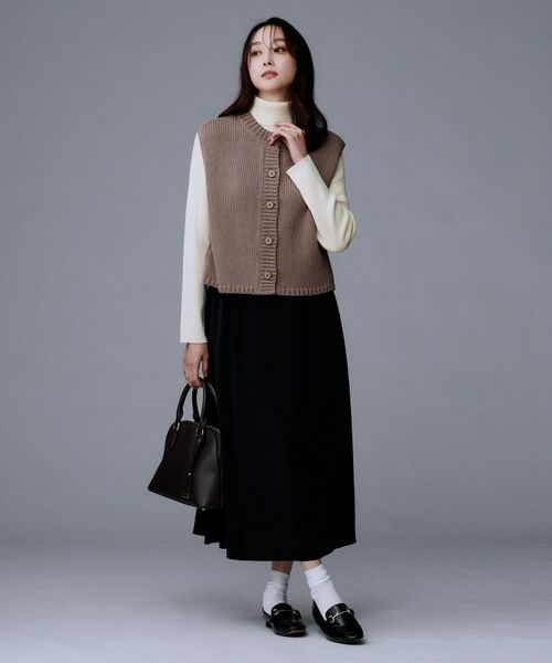 UNTITLED / アンタイトル ニット・セーター | 【洗える/アンサンブル可能/ウール100%】リブタートルネックウールニット | 詳細4