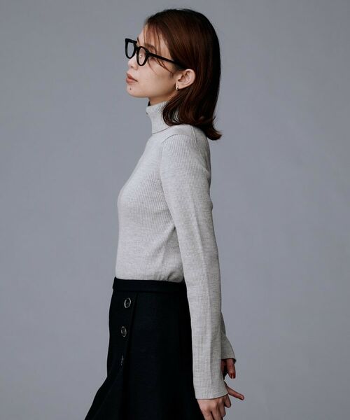 UNTITLED / アンタイトル ニット・セーター | 【洗える/アンサンブル可能/ウール100%】リブタートルネックウールニット | 詳細7