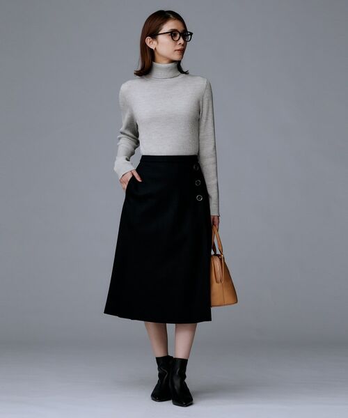 UNTITLED / アンタイトル ニット・セーター | 【洗える/アンサンブル可能/ウール100%】リブタートルネックウールニット | 詳細8