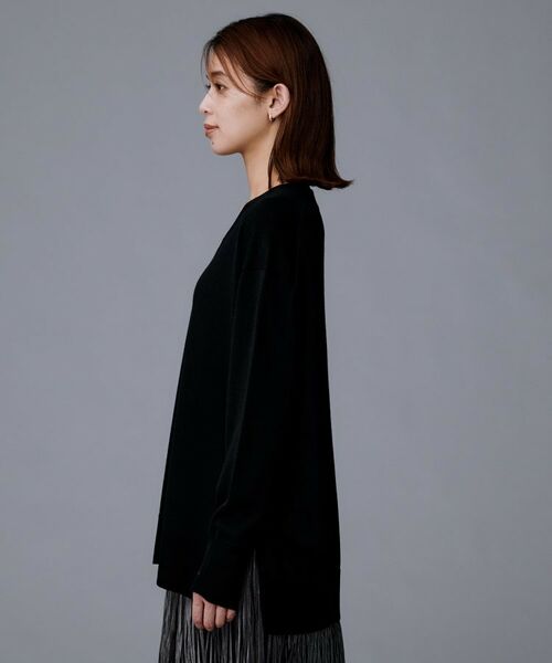 UNTITLED / アンタイトル ニット・セーター | 【洗える/薄手/ウール100%】Vネックロングウールニット | 詳細16