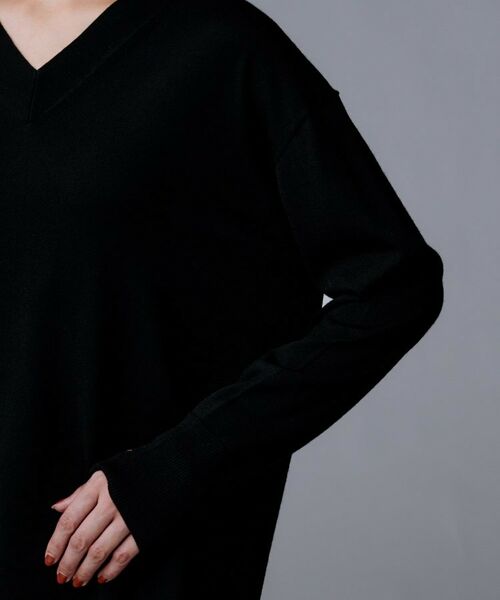 UNTITLED / アンタイトル ニット・セーター | 【洗える/薄手/ウール100%】Vネックロングウールニット | 詳細19