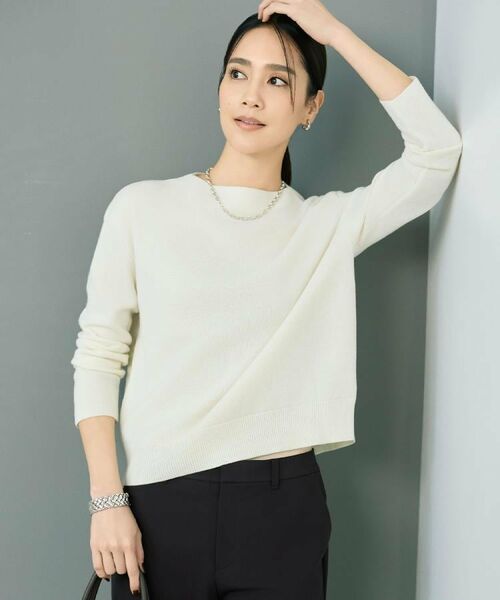 UNTITLED / アンタイトル ニット・セーター | 【洗える/長く着られる】モックネックミラノリブニット(オフホワイト(003))