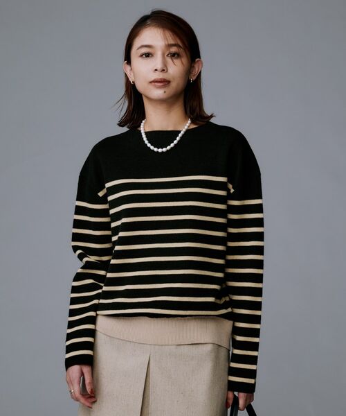 UNTITLED / アンタイトル ニット・セーター | 【洗える/長く着られる】モックネックミラノリブニット(ブラック(319))