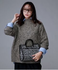 UNTITLED / アンタイトル ニット・セーター | 【ゆったりサイズ】シルクネップ　ボトルネックニット