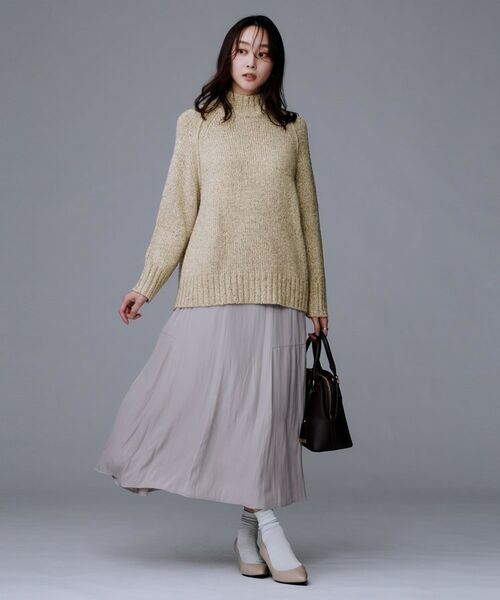 UNTITLED / アンタイトル ニット・セーター | 【ゆったりサイズ】シルクネップ　ボトルネックニット | 詳細11