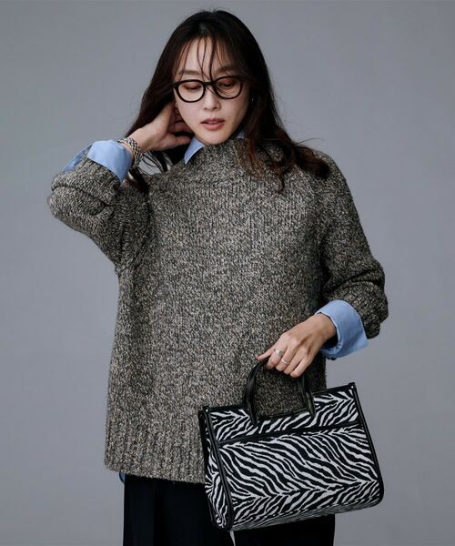 UNTITLED / アンタイトル ニット・セーター | 【ゆったりサイズ】シルクネップ　ボトルネックニット | 詳細2