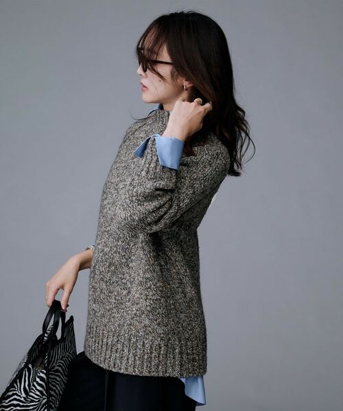 UNTITLED / アンタイトル ニット・セーター | 【ゆったりサイズ】シルクネップ　ボトルネックニット | 詳細3