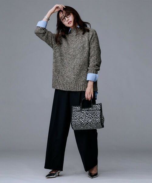 UNTITLED / アンタイトル ニット・セーター | 【ゆったりサイズ】シルクネップ　ボトルネックニット | 詳細4