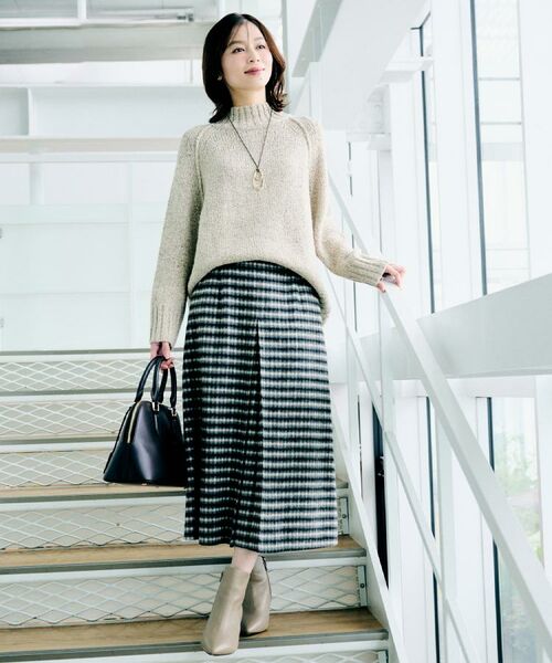 UNTITLED / アンタイトル ニット・セーター | 【ゆったりサイズ】シルクネップ　ボトルネックニット | 詳細8