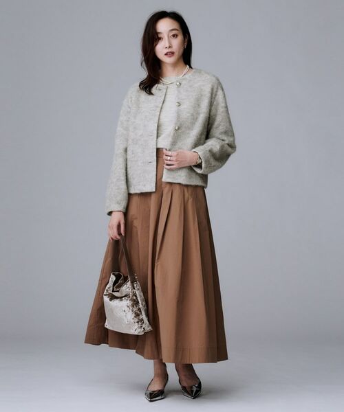 UNTITLED / アンタイトル カーディガン・ボレロ | 【ジャケット風/メタルボタン】アルパカ混シャギーカーディガン | 詳細11
