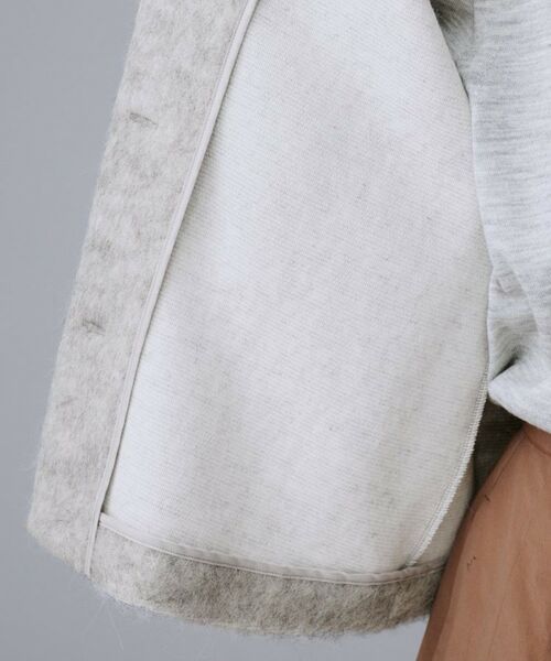 UNTITLED / アンタイトル カーディガン・ボレロ | 【ジャケット風/メタルボタン】アルパカ混シャギーカーディガン | 詳細12