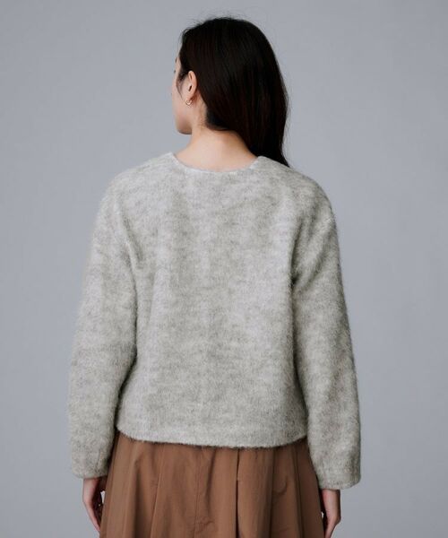 UNTITLED / アンタイトル カーディガン・ボレロ | 【ジャケット風/メタルボタン】アルパカ混シャギーカーディガン | 詳細16