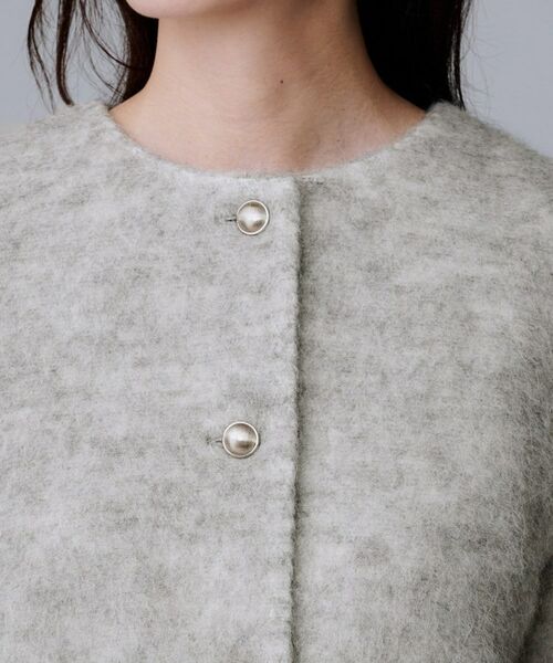UNTITLED / アンタイトル カーディガン・ボレロ | 【ジャケット風/メタルボタン】アルパカ混シャギーカーディガン | 詳細17