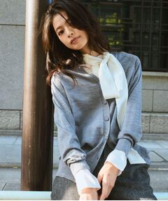 UNTITLED / アンタイトル カーディガン・ボレロ | 【アンサンブル可/洗える/Vネック】ウールシルクカーディガン