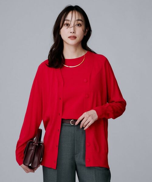 UNTITLED / アンタイトル カーディガン・ボレロ | 【アンサンブル可/洗える/Vネック】ウールシルクカーディガン | 詳細24