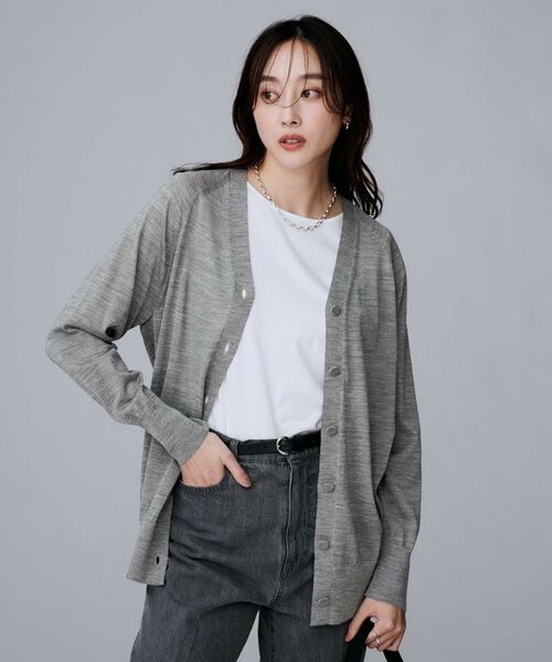 UNTITLED / アンタイトル カーディガン・ボレロ | 【アンサンブル可/洗える/Vネック】ウールシルクカーディガン | 詳細4