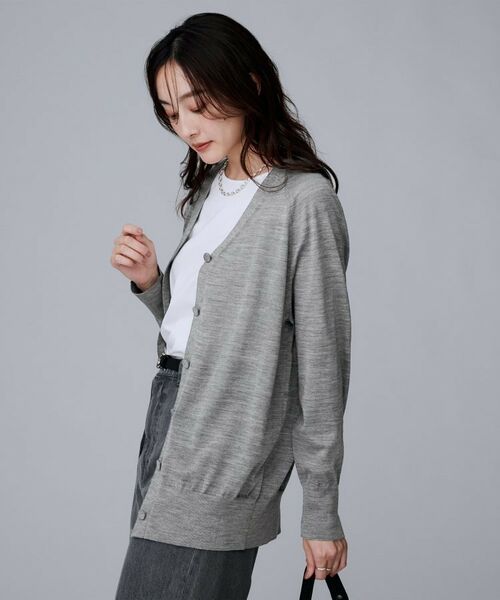 UNTITLED / アンタイトル カーディガン・ボレロ | 【アンサンブル可/洗える/Vネック】ウールシルクカーディガン | 詳細5