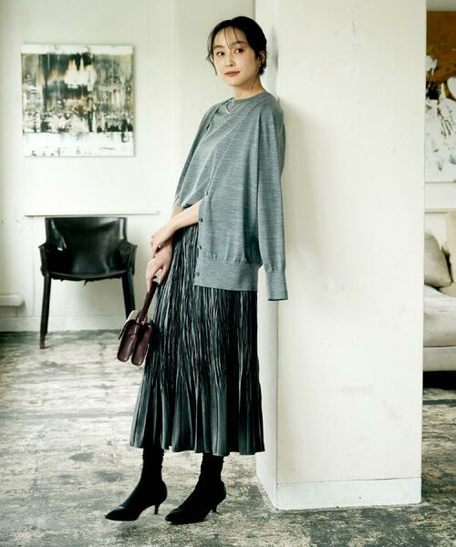 UNTITLED / アンタイトル カーディガン・ボレロ | 【アンサンブル可/洗える/Vネック】ウールシルクカーディガン | 詳細7