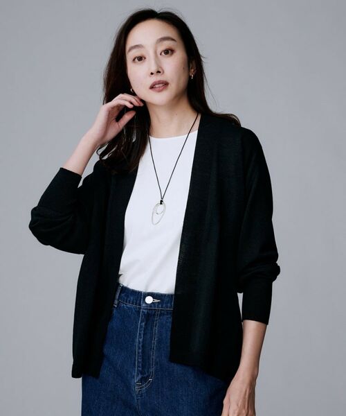 UNTITLED / アンタイトル カーディガン・ボレロ | 【きれいめ羽織り/オフィス】釦レスカーディガン | 詳細2