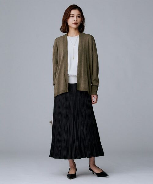 UNTITLED / アンタイトル カーディガン・ボレロ | 【きれいめ羽織り/オフィス】釦レスカーディガン | 詳細8