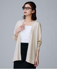 UNTITLED / アンタイトル カーディガン・ボレロ | 【アンサンブル可/オフィス/ボタンなし】シルクウールカシミヤ 着流しカーディガン
